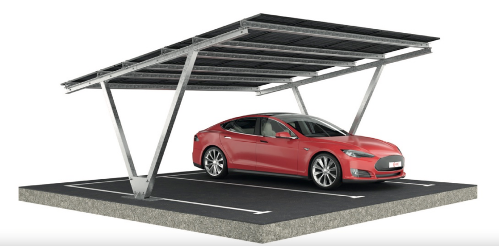 Carport s fotovoltaikou