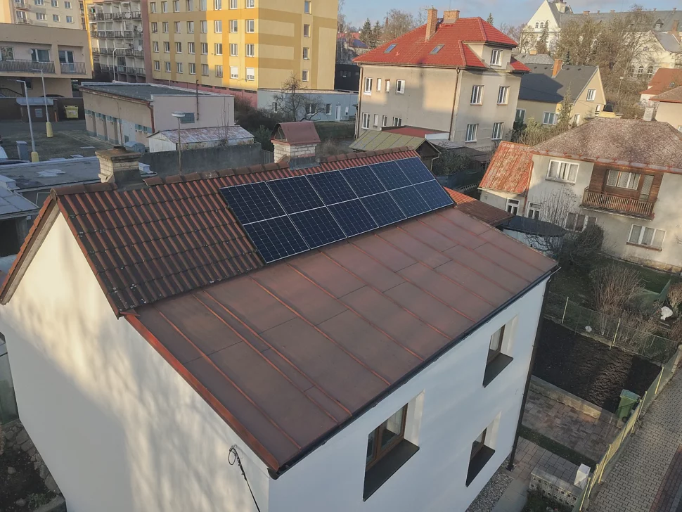 Fotovoltaický ohřev 2,7 kWp Rychnov nad Kněžnou